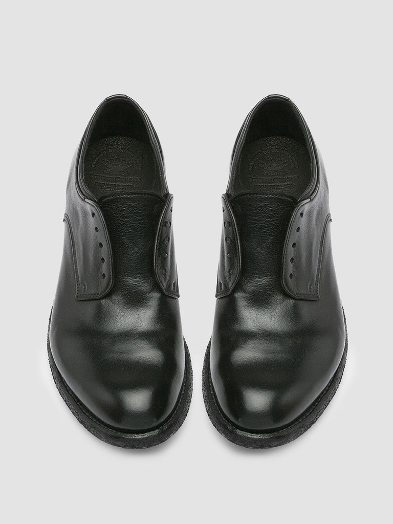 LEXIKON 012 Nero - Black Leather Derby Shoes Women Officine Creative - 2