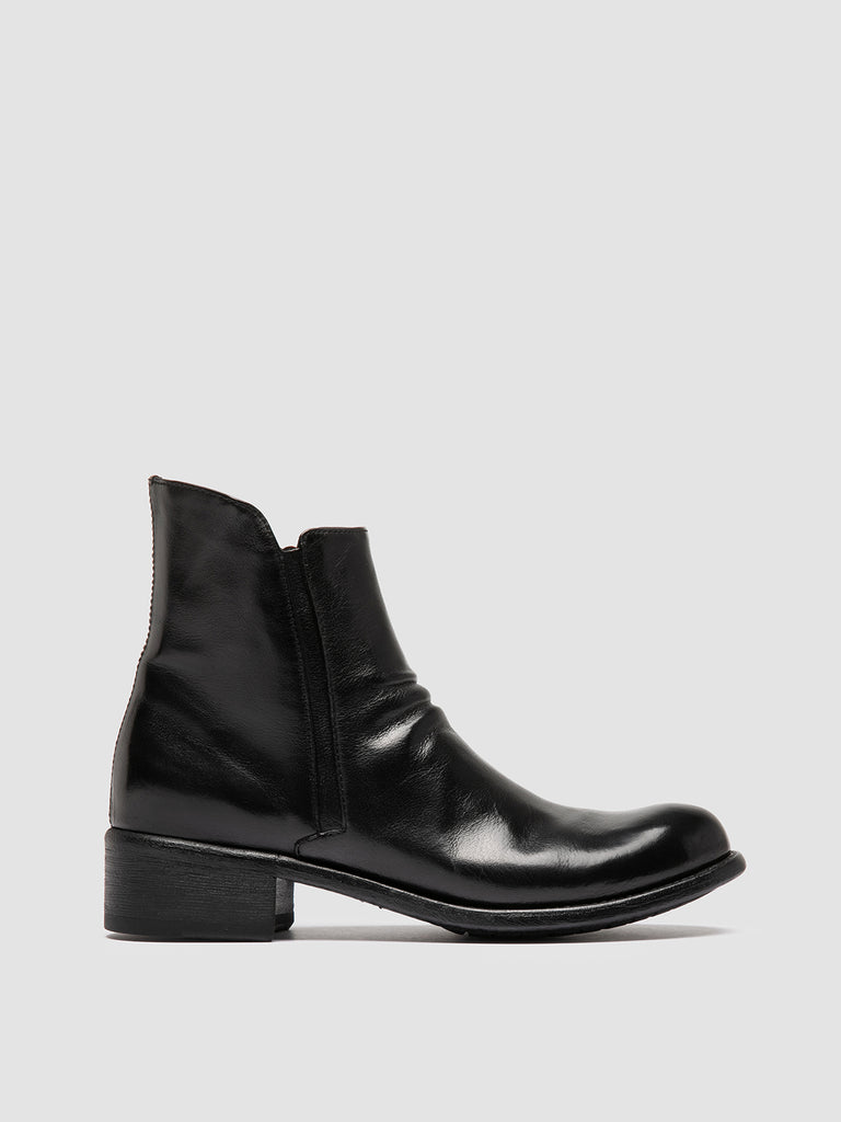 LIS 001 - Black Leather Zipped Boots