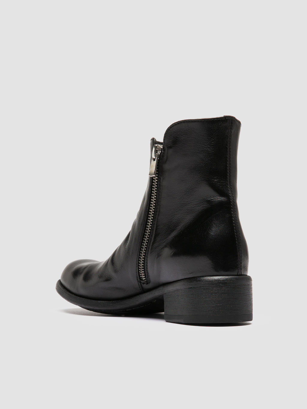 LIS 001 - Black Leather Zipped Boots Women Officine Creative - 4