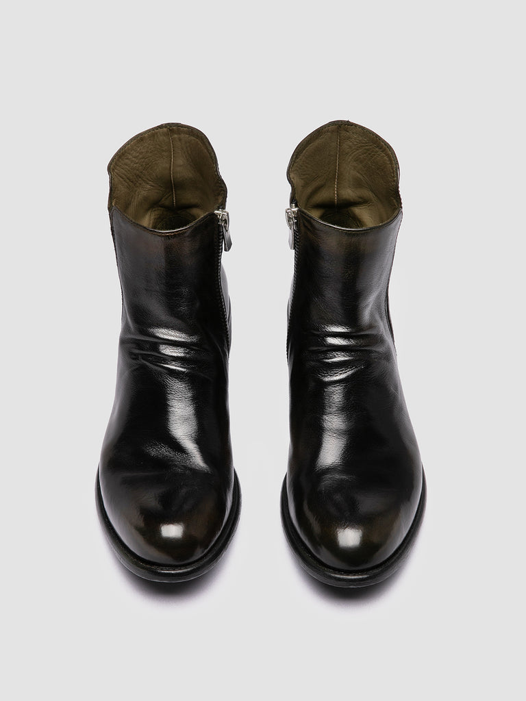 LIS 001 - Green Leather Zipped Boots