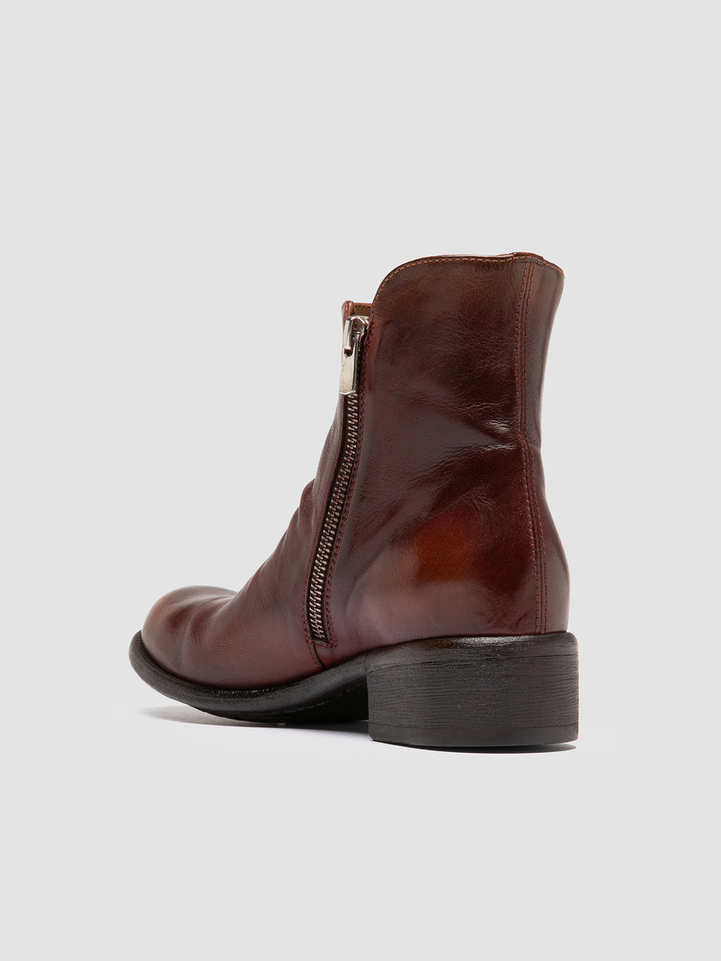 LIS 001 - Burgundy Leather Zipped Boots Women Officine Creative - 4