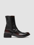 LISON 041 - Dark Burgundy Leather Ankle Boots - 0
