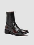 LISON 041 - Dark Burgundy Leather Ankle Boots - 2