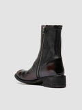 LISON 041 - Dark Burgundy Leather Ankle Boots - 3
