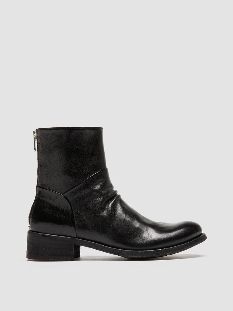 LISON 047 Nero - Black Leather Zip Boots Women Officine Creative - 1
