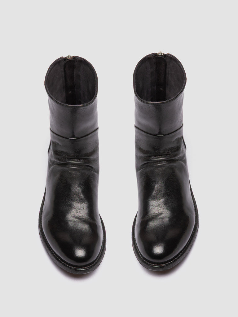 LISON 047 Nero - Black Leather Zip Boots Women Officine Creative - 2