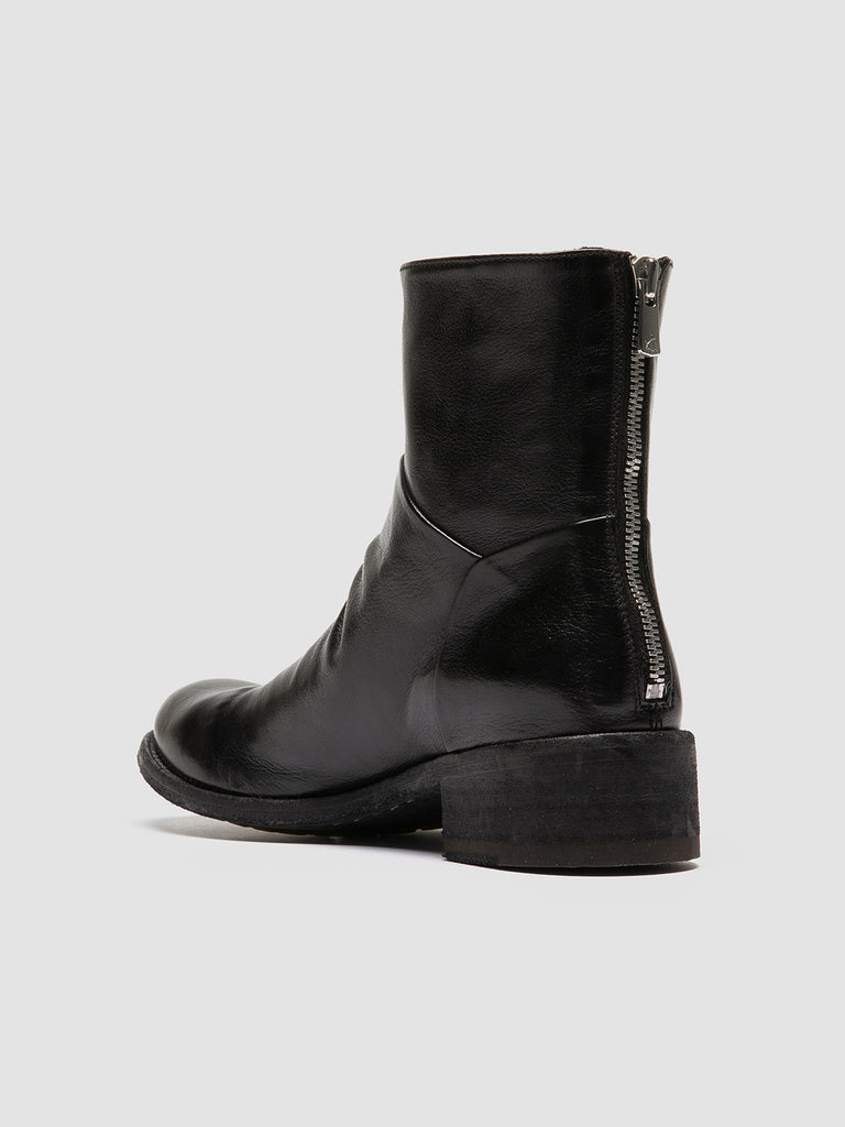 LISON 047 Nero - Black Leather Zip Boots Women Officine Creative - 4