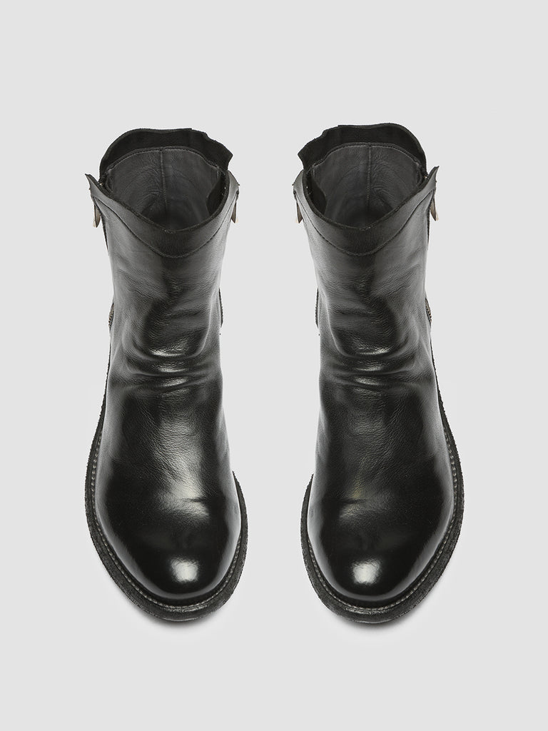 LISON 051 Nero - Black Leather Ankle Boots