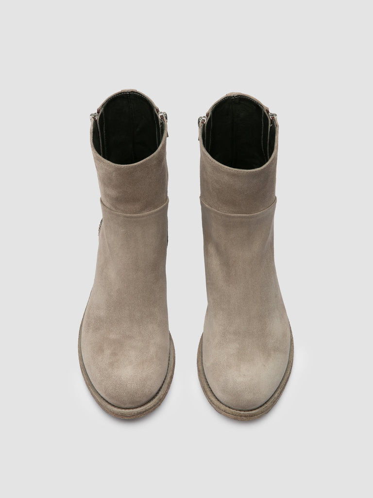 LISON 066 - Grey Suede Zipped Boots