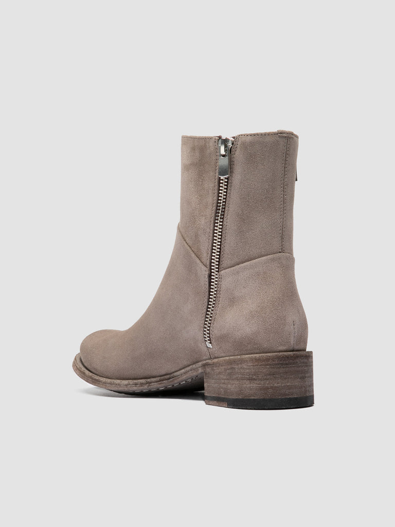 LISON 066 - Grey Suede Zipped Boots