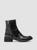 LISON 066 - Dark Grey Leather Zipped Boots - 0