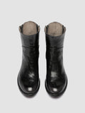 LISON 066 - Dark Grey Leather Zipped Boots - 1