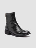 LISON 066 - Dark Grey Leather Zipped Boots - 2