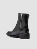 LISON 066 - Dark Grey Leather Zipped Boots - 3
