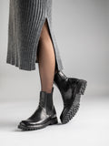 LORAINE 004 Nero - Black Leather Chelsea Boots Women Officine Creative - 5