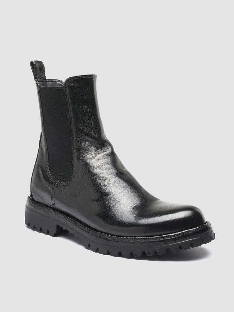 Womens black leather boots LORAINE 004 – Officine Creative USA