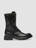 LORAINE 015 - Dark Green Leather Zipped Boots - 0