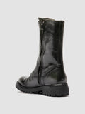 LORAINE 015 - Dark Green Leather Zipped Boots - 3