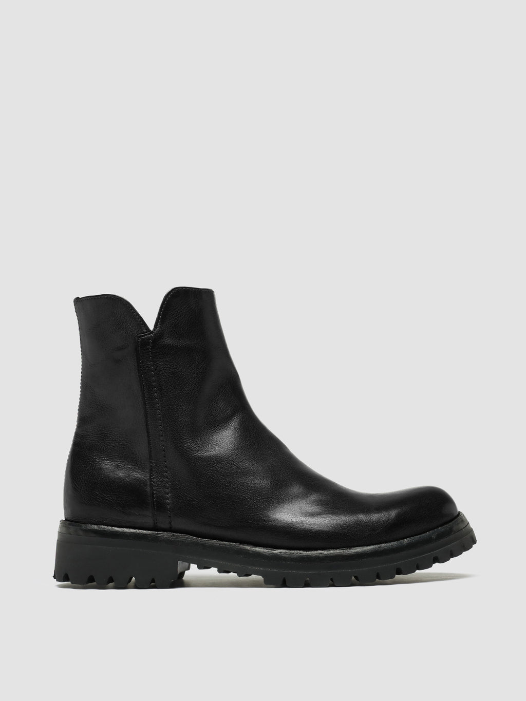 LORAINE 017 - BlackLeather Zip Boots