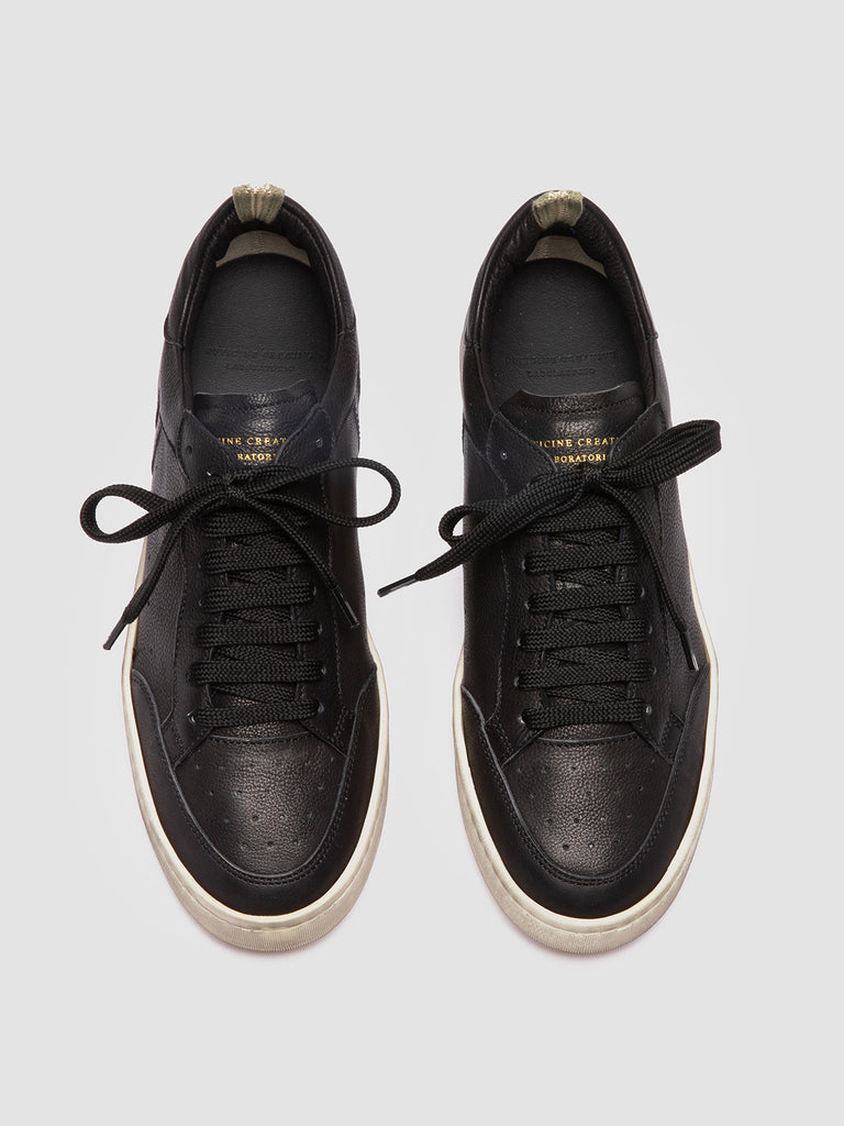 MAGIC 101 - Black Leather Low Top Shoes