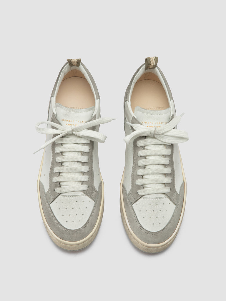 MAGIC 101 Dirty Nuvole - Bicolor Leather and Suede Low Top Sneakers