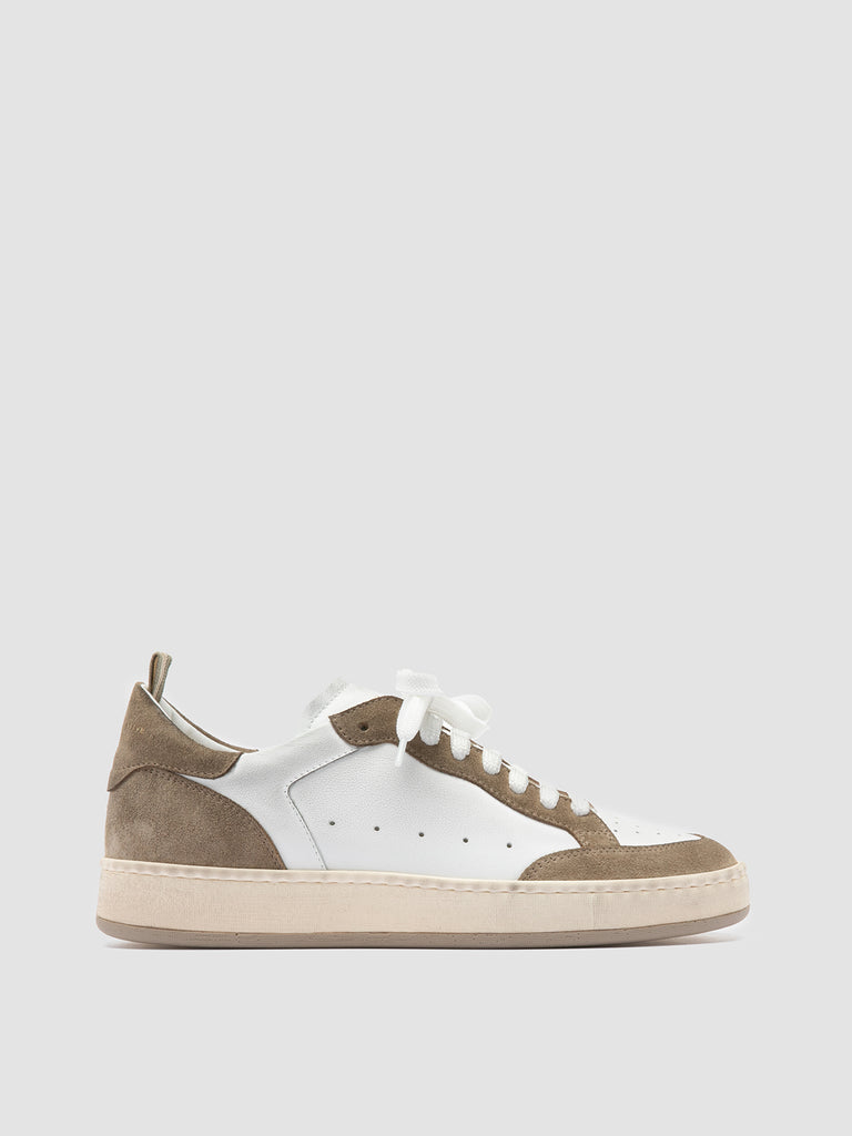 MAGIC 101 Dirty Sand - Bicolor Leather and Suede Low Top Sneakers