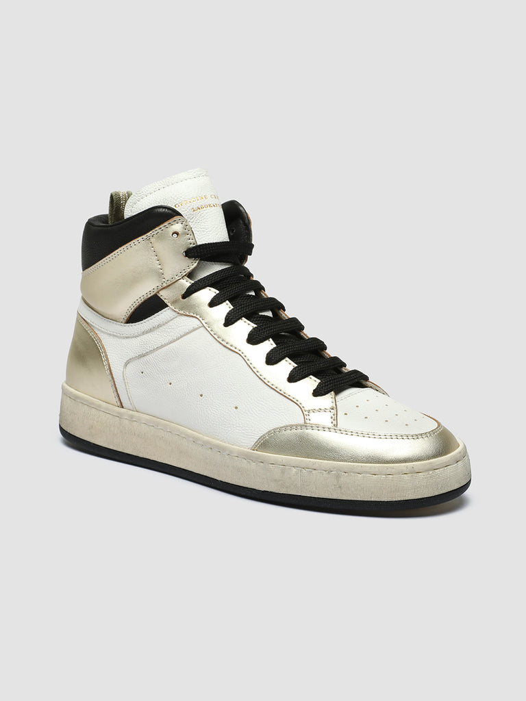 MAGIC 106 - White Leather and Suede High Top Sneakers Women Officine Creative - 4