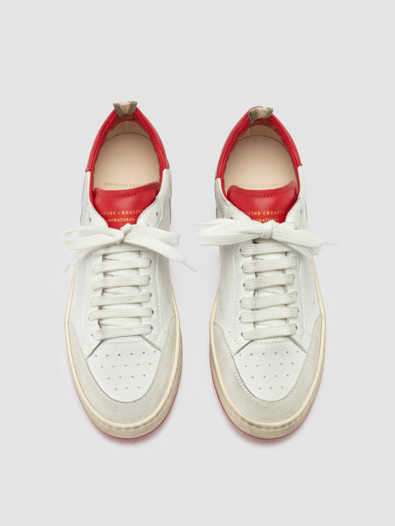 MAGIC 109 - White Leather Low Top Sneakers