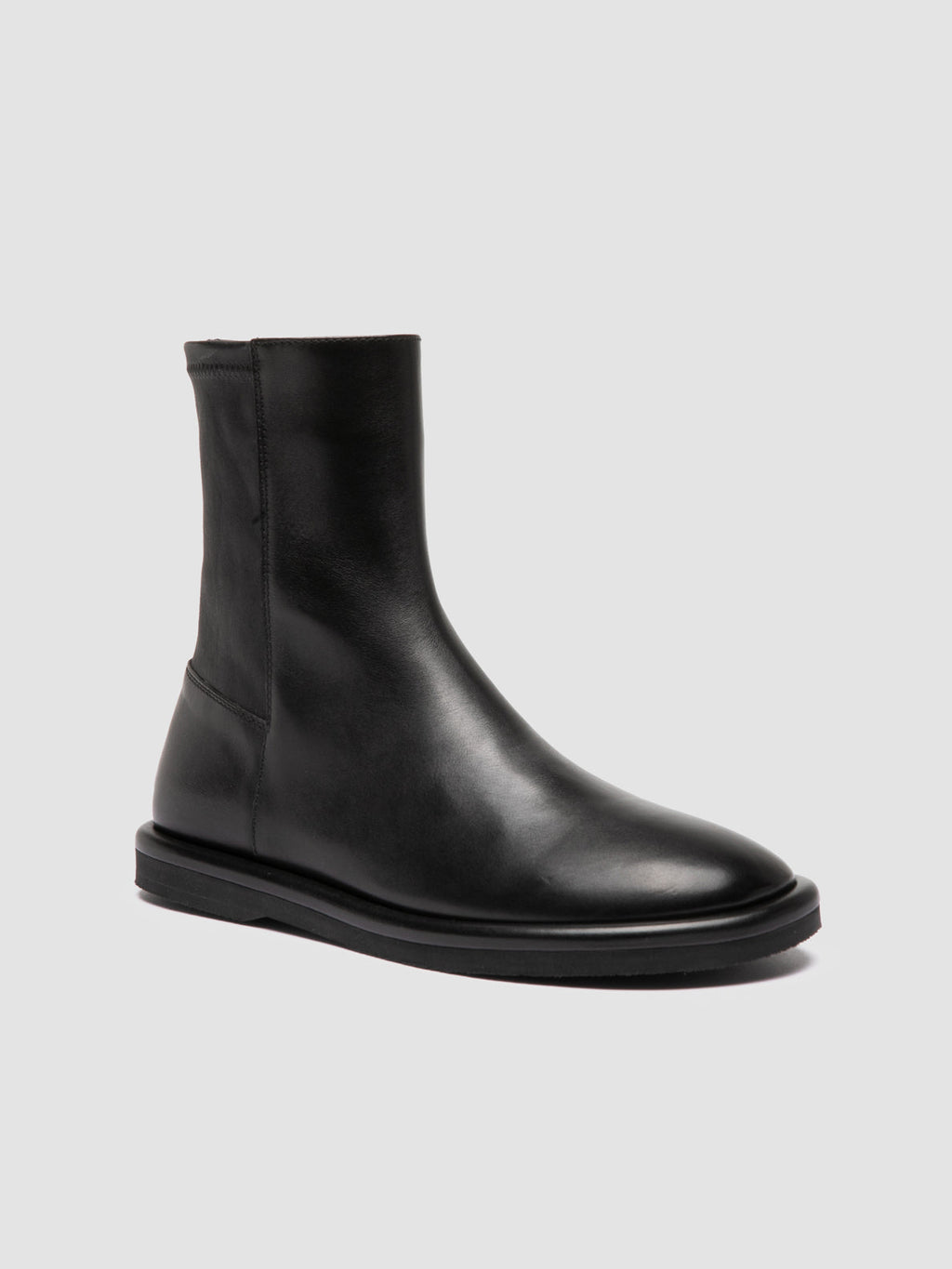 MARJORY 106 - Black Leather Zipped Boots - 2