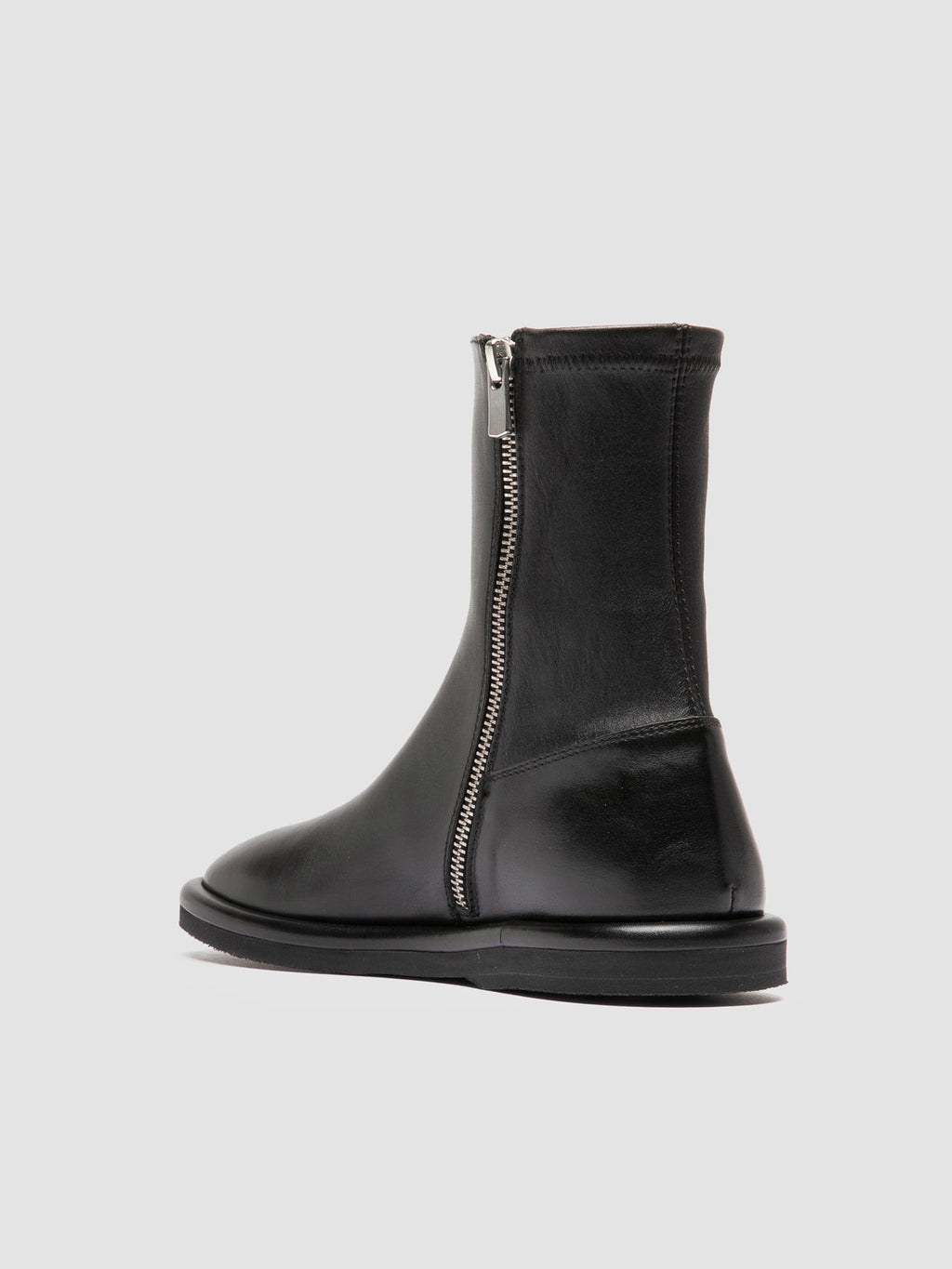 MARJORY 106 - Black Leather Zipped Boots - 3
