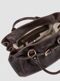 MEG 002 - Dark Brown Leather Handle Bag - 5