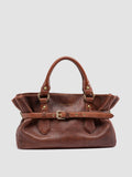 MEG 002 - Dark Brown Leather Handle Bag - 0