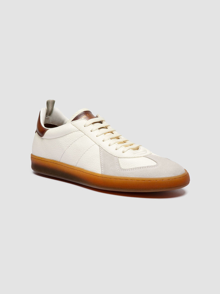 MILITIA 001 - White Leather Low Top Sneakers