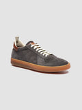 MILITIA 002 - Grey Suede and Leather Low Top Sneakers - 2