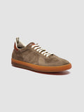 MILITIA 002 - Taupe Suede and Leather Low Top Sneakers - 2