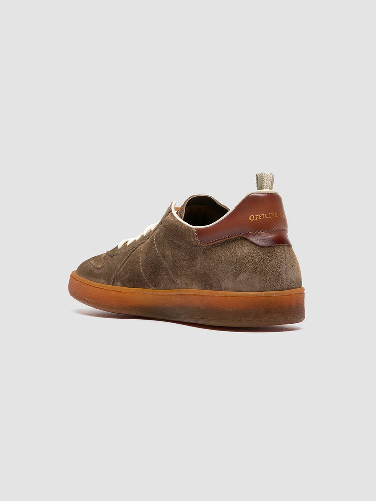 MILITIA 002 - Taupe Suede and Leather Low Top Sneakers