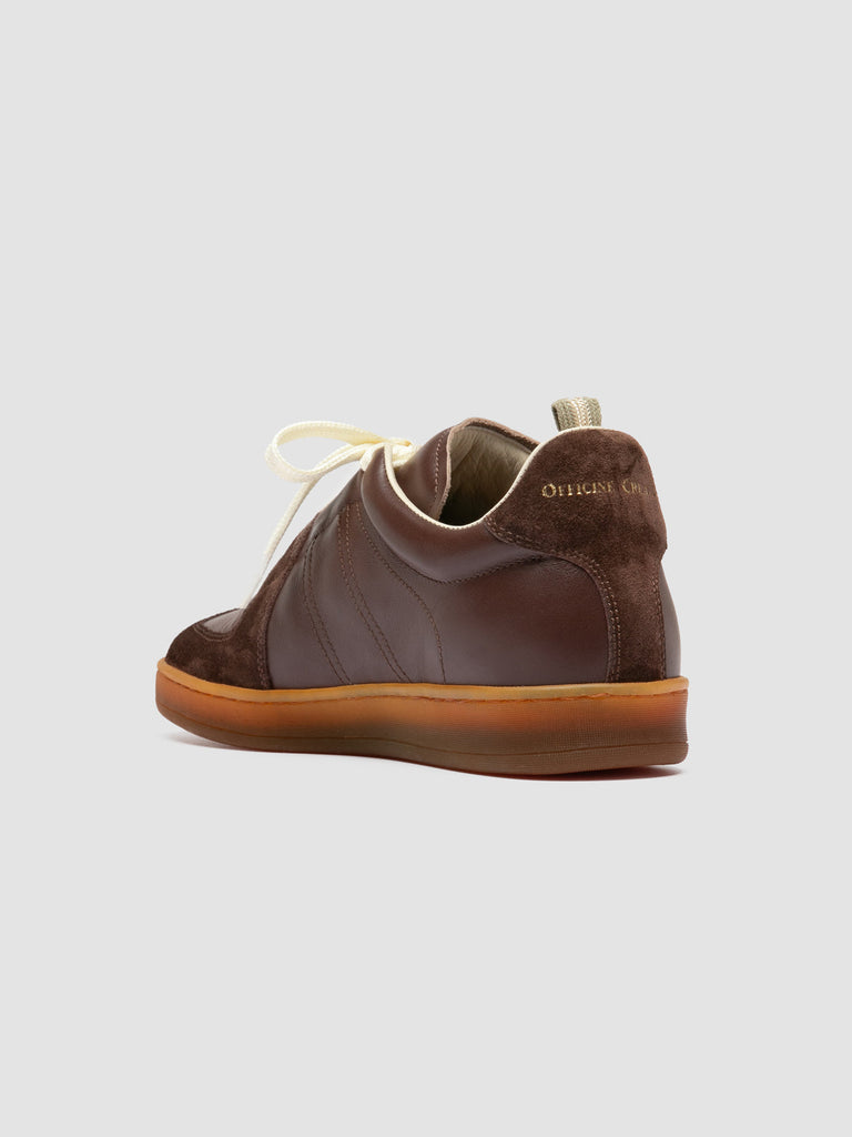 MILITIA 102 - Dark Brown Leather and Suede Sneakers