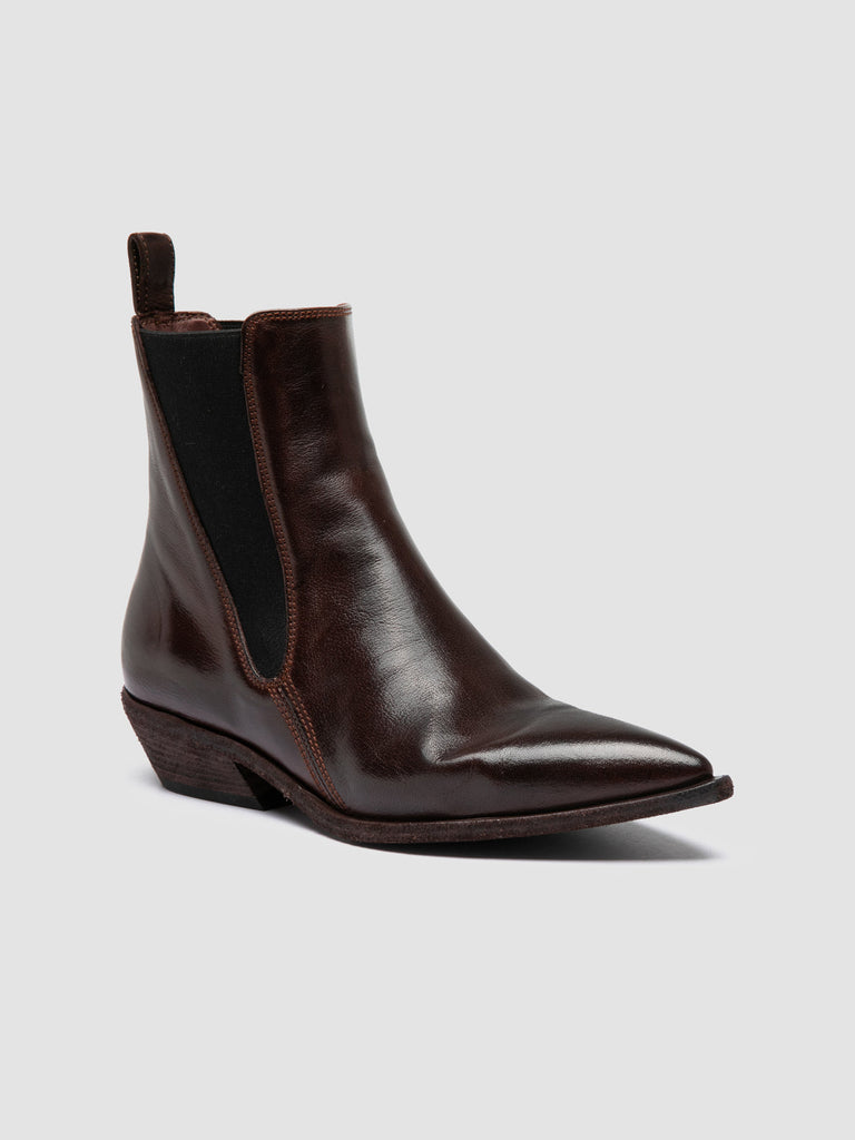 NOELIE DD 101 - burgundy Leather Chelsea Boots