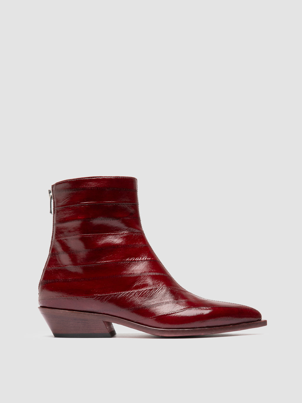 NOELIE DD 109 - Burgundy Leather Zipped Boots - 0