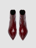 NOELIE DD 109 - Burgundy Leather Zipped Boots - 1