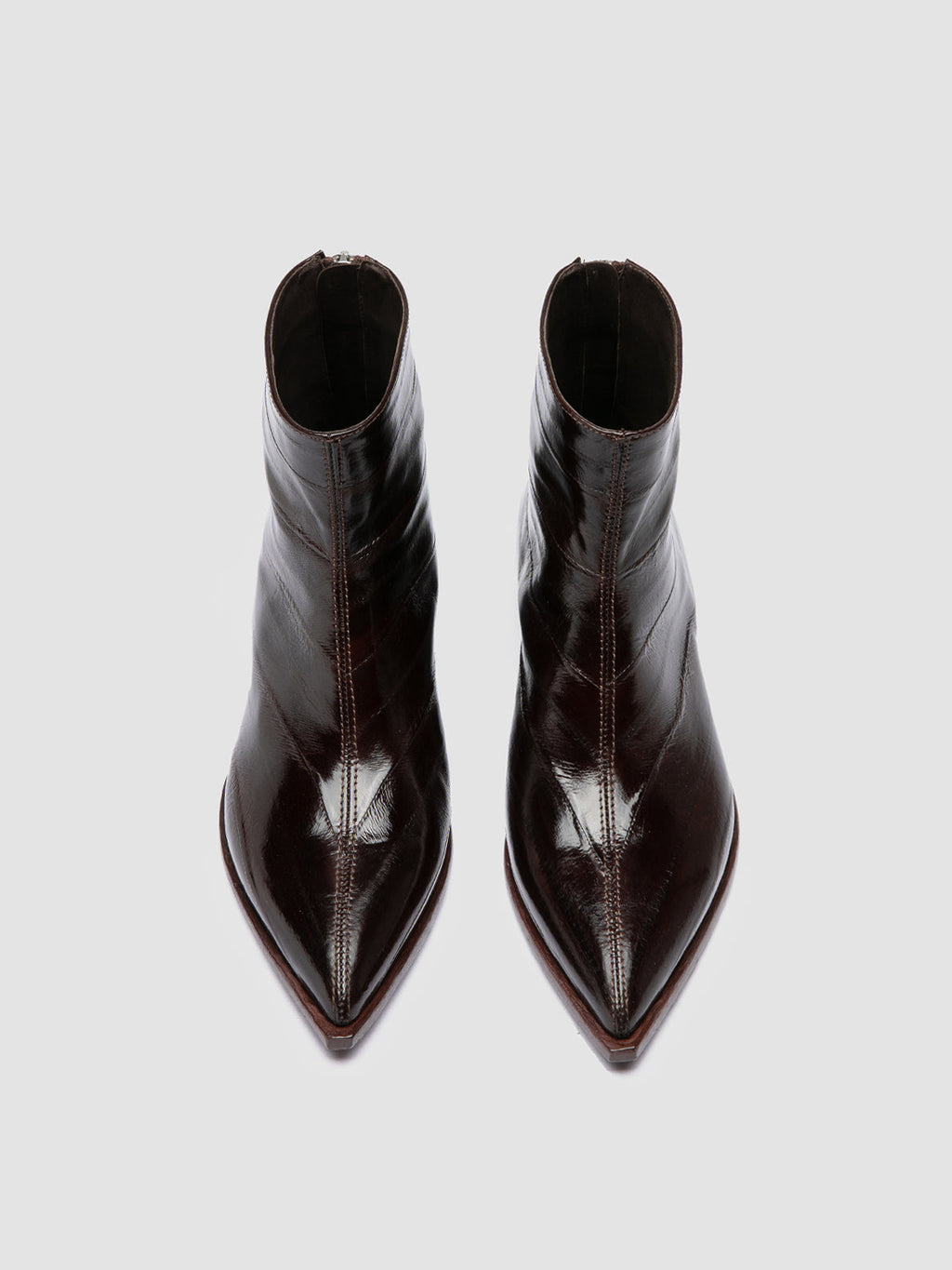 NOELIE DD 109 - Dark Brown Leather Zipped Boots - 1