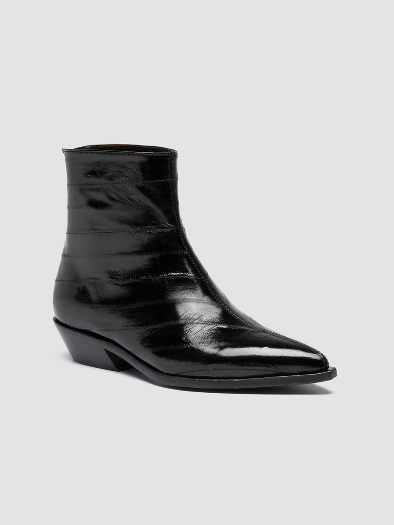 NOELIE DD 109 - Black Leather Zipped Boots