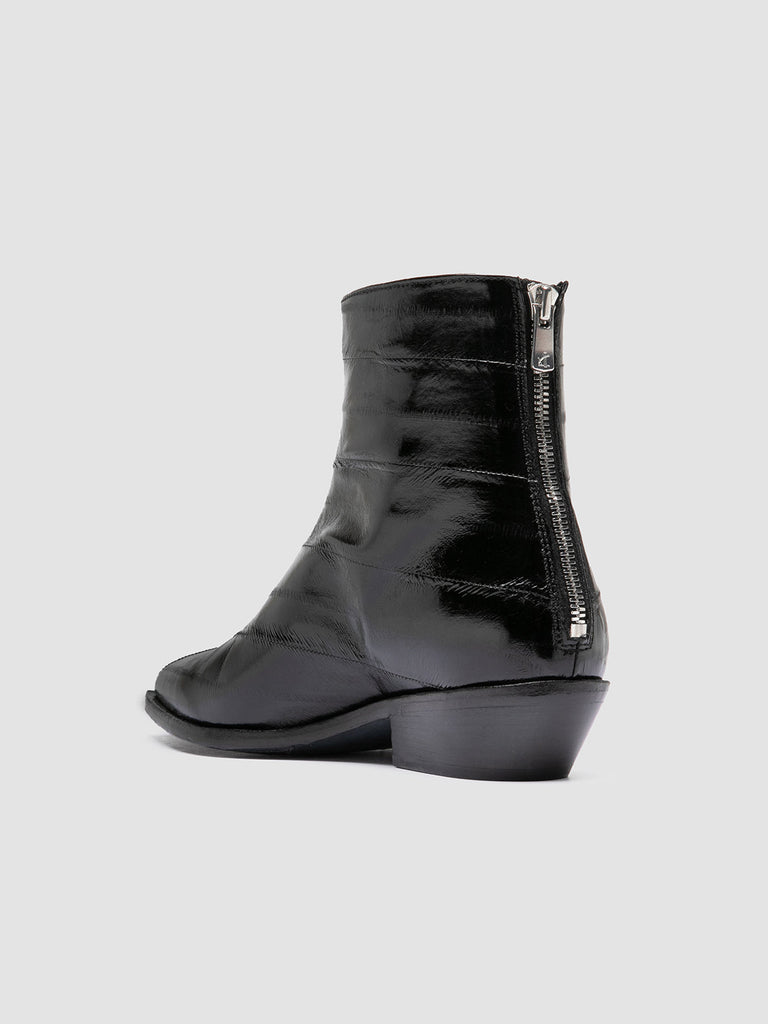 NOELIE DD 109 - Black Leather Zipped Boots
