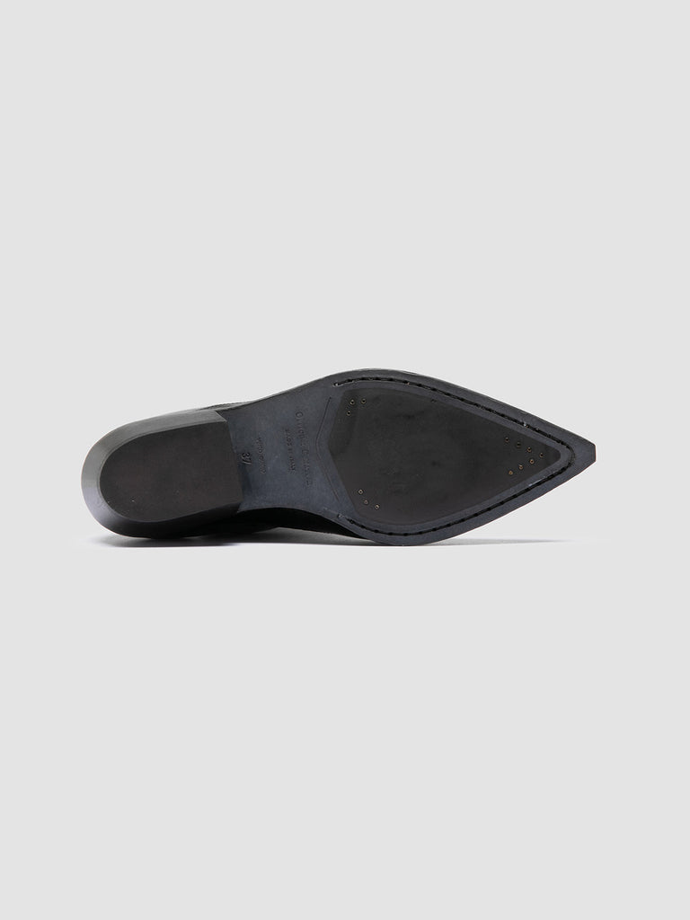 NOELIE DD 109 - Black Leather Zipped Boots
