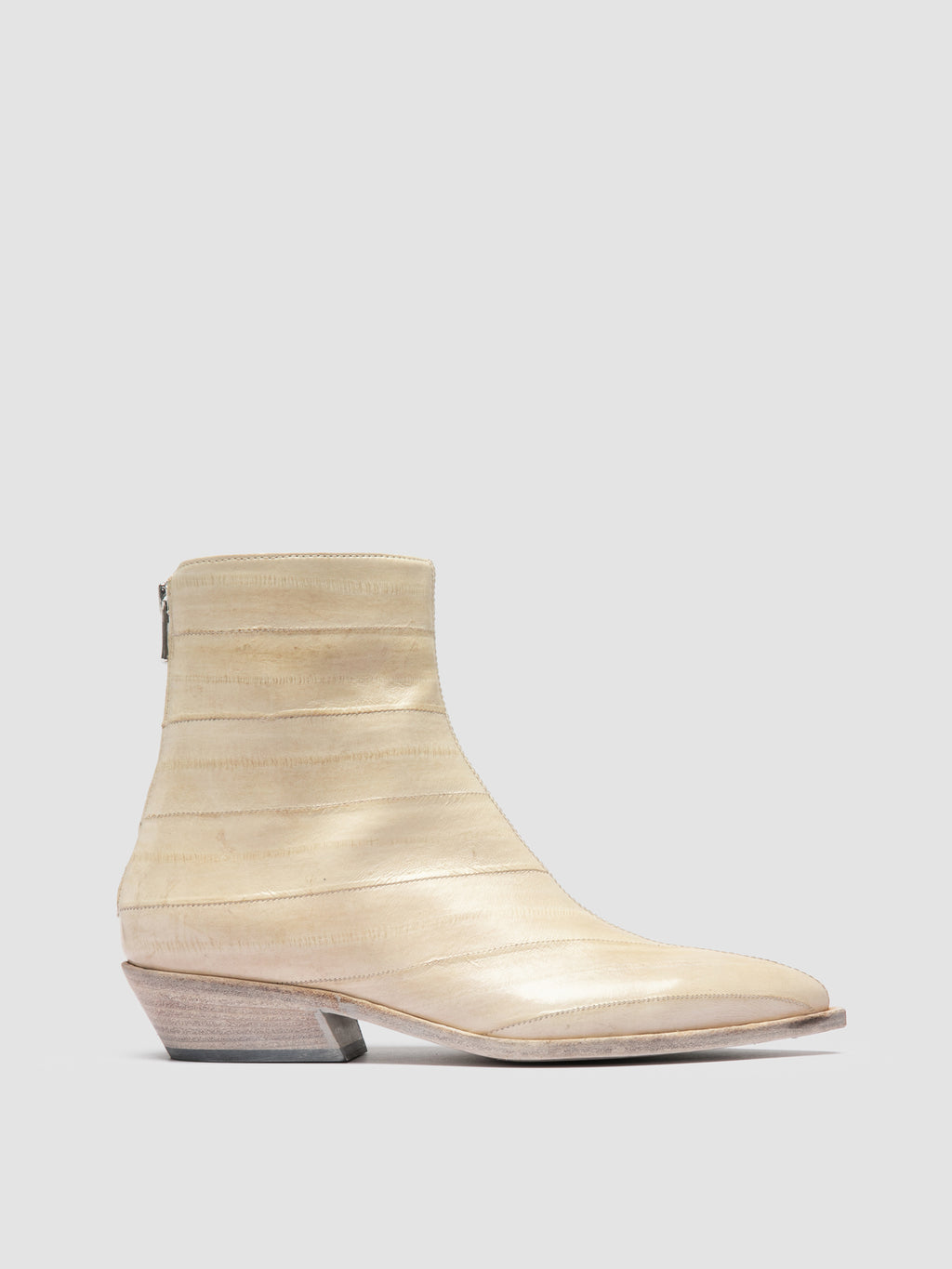 NOELIE DD 109 - White Leather Zipped Boots - 0
