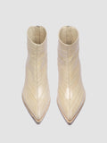 NOELIE DD 109 - White Leather Zipped Boots - 1
