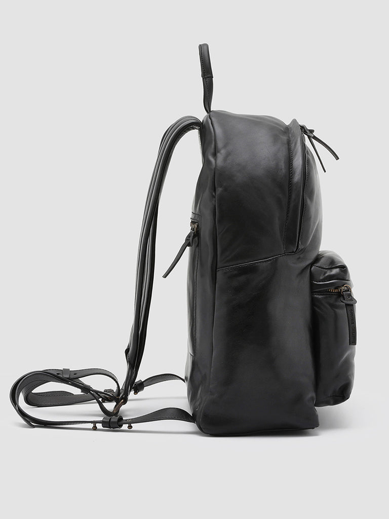 OC PACK Nero - Black Leather Backpack Officine Creative - 3