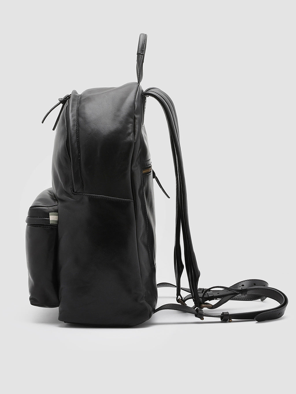 OC PACK Nero - Black Leather Backpack Officine Creative - 5