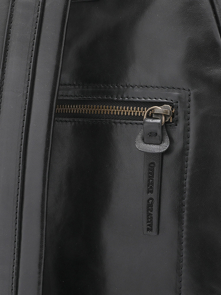 OC PACK Nero - Black Leather Backpack Officine Creative - 6