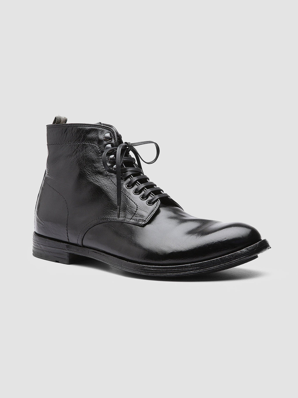 ANATOMIA 013 - Black Leather Ankle Boots - image 3,side view